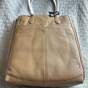 Frye - Whipstitch Leather Tote Bag - Beige